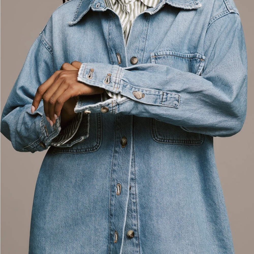 NWT Anthropologie Pilcro Oversized Denim Shacket | Size Small